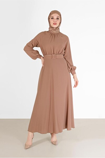 Alvina BELİ KUŞAKLI KREP ELBİSE 42298