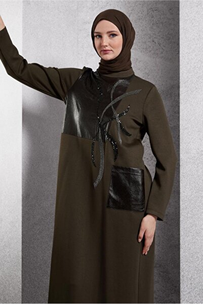 Alvina 45058 Μοντέλο Φόρεμα Hijab - Πέτρα εμπριμέ