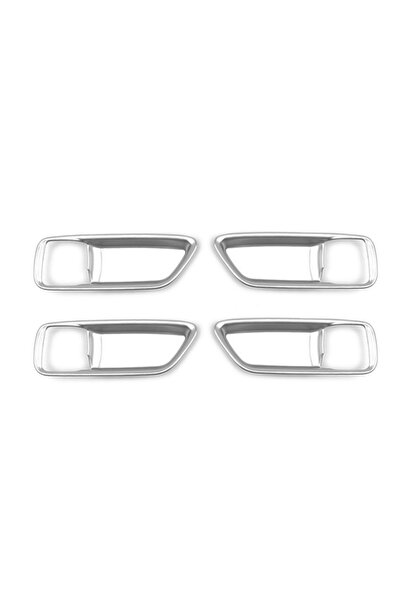 Choice غطاء مقبض الباب الداخلي للسيارة من مادة ABS الكربونية الفضية، ملصقات وحواف لسيارة تويوتا كورولا E210 موديل 2019