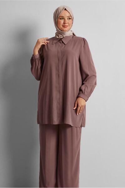 Alvina TAŞLI BÜYÜK BEDEN PANTOLONLU TAKIM 20713