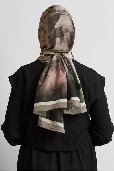 Alvina Flower Patterned Voile Shal 8575