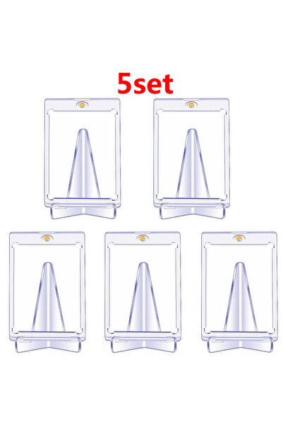 BANDAI 5set Magnetic Card Holder 35PT Support Set Protectors Hard Plastic Sleeves Trading Display Case For
