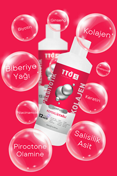 TTO X Kepekli ve Yağlı Saçlara Özel Şampuan Kolajen ve Prebiyotik
