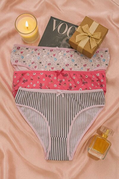 hepimiz alalım Set de 3 chiloți din dantelă în culori pastelate pentru femei ...