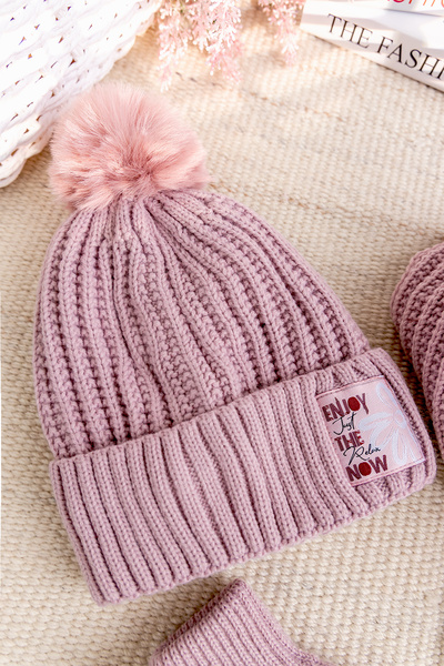 Babymod Pompom 9-15 years girl scarf beanie gloves set