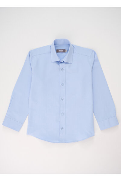 Micio Erkek Çocuk Klasik Mavi Gömlek