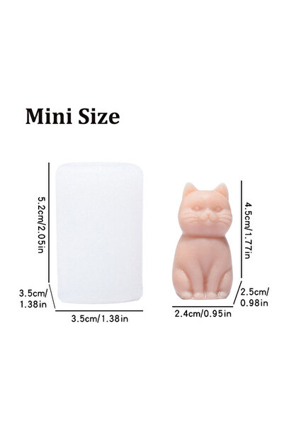 Choice قالب سيليكون صغير الحجم على شكل قطة جالسة، لوازم صنع الشموع المصنوعة ي...