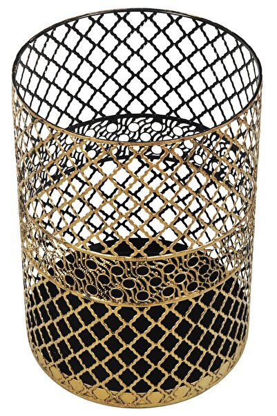 VENON Coș multifuncțional din metal pentru casă 35x48 cm Patină neagră galbenă