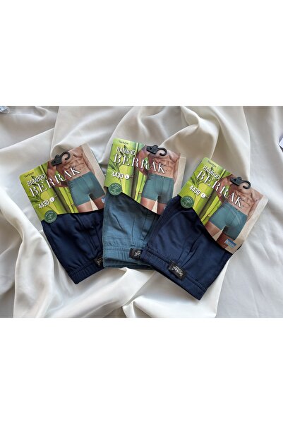 Berrak 4430 Bamboo Navy Blue-Indigo-Navy Blue Men's Boxer 3-Pack