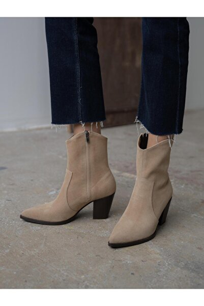 ECENİN BUTİĞİ Larissa Bej Süet Bot