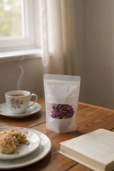 DOYPACK Beyaz Kraft Pencereli Kilitli 16*27- 500 GR-(50 ADET)