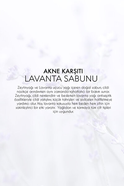 Polente Natural Lavanta Sabunu - Akne Karşıtı Yüz Bakımı (110 GR)