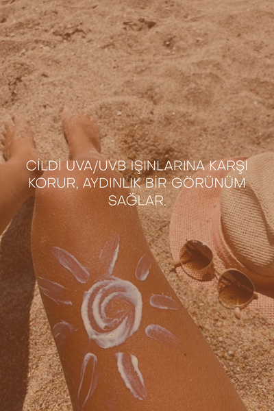 Polente Natural 50+ SPF Brightening Sunscreen - 50+ SPF Aydınlatıcı Güneş Kremi %100 Mineral Filtre (50 ml)