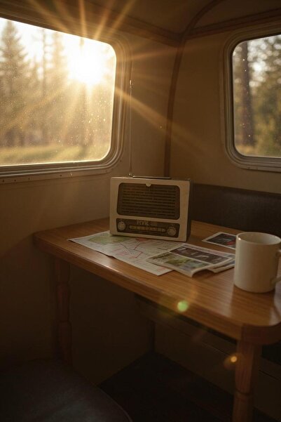 FREFLY STORE Tip Box Bahşiş Kutusu Nostaljik Radyo Görünümlü