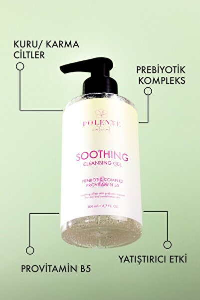 Polente Natural Soothing Cleansing Gel - Yatıştırıcı Yüz Yıkama Jeli / Kuru ve Karma Ciltler