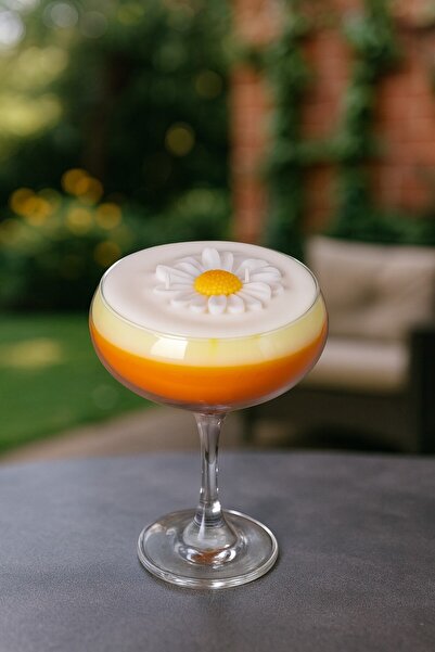 TREND YANKI Papatyalı Mum Martini Bardağında