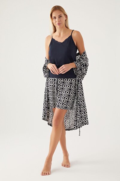 Pierre Cardin 8839 Σετ πιτζάμες με κοντομάνικο γυναικείο ρόμπα