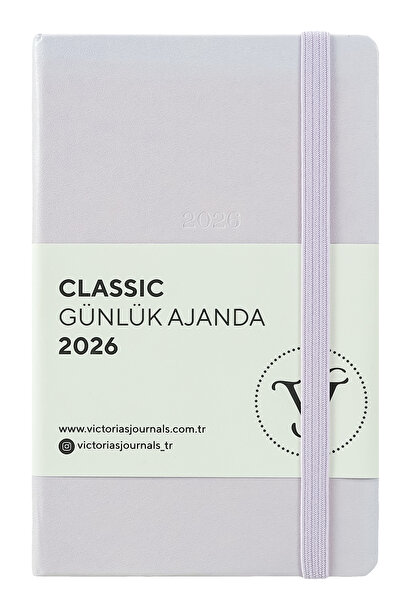 Victoria's Journals Класически дневен джобен дневник 2026 A6 (9x14 cm) с твър...