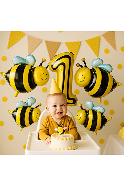 PartiCompany Set of 2 Bee Foil Balloons – 18 Inches 🎈 🐝 💛