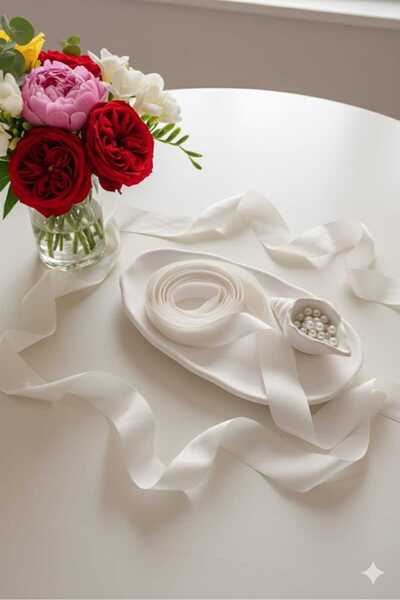 beautystyle Promise & Engagement Tray Wavy 28 cm Concrete Presentation Tray, Candle Holder Decorative Concrete Tray, Gift Item