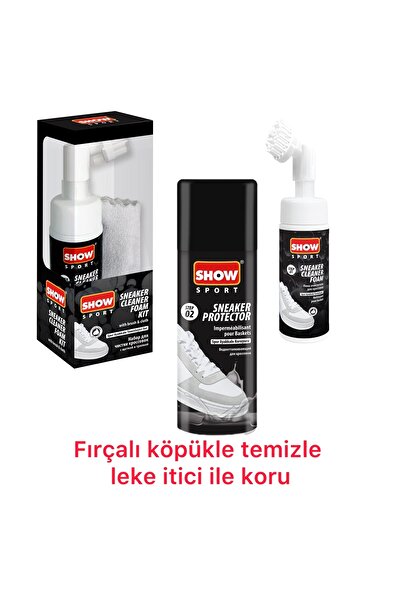 SHOW Nubuk süet ayakkabı UG bot temizleme set ile ,fırçalı köpük,leke koruyucu,nuk silgi3 ürün +çekecek