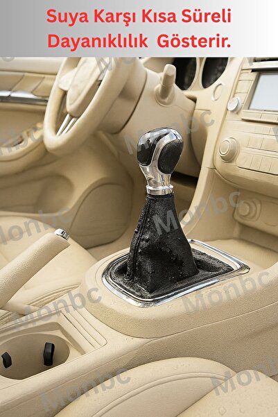 monbc غطاء ناقل الحركة الرياضي الأزرق عالي الجودة والمتين مصنوع من الجلد الصناعي الأسود لسيارة مازدا CX9