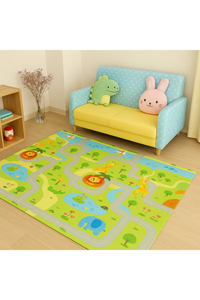 Urrenn YENİ Çocuk Halısı - Katlanabilir Desenli Bebek Çocuk Oyun Matı 130x200 cm