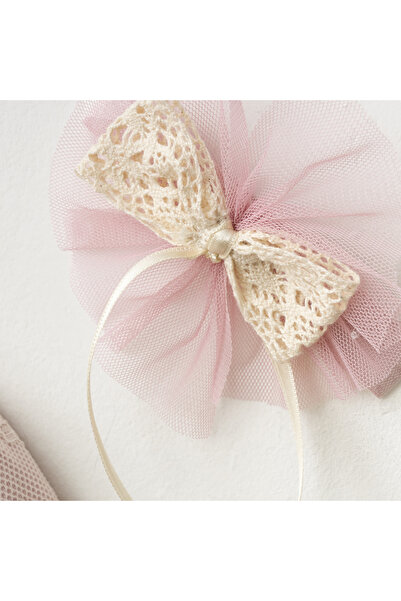 Miniday Baby Kız Bebek Mevlütlük Dantelli Elbise Bandanalı