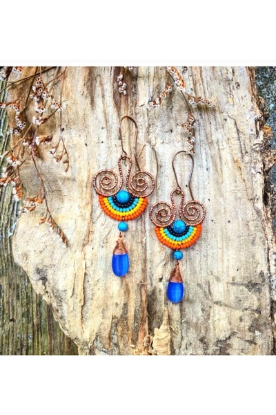 Birtakı'm Şeyler حلق متعرج من الأسلاك النحاسية الأصلية