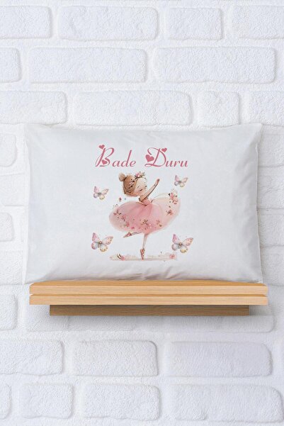 Pia Baby İsme Özel %100 Pamuk Bebek Yastık Kılıfı – Organik Baskı 35x45 cm