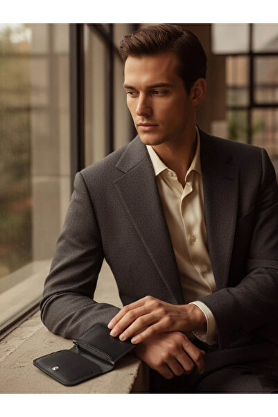 yedideri حامل بطاقات صغير من الجلد الطبيعي للجنسين - محفظة صغيرة