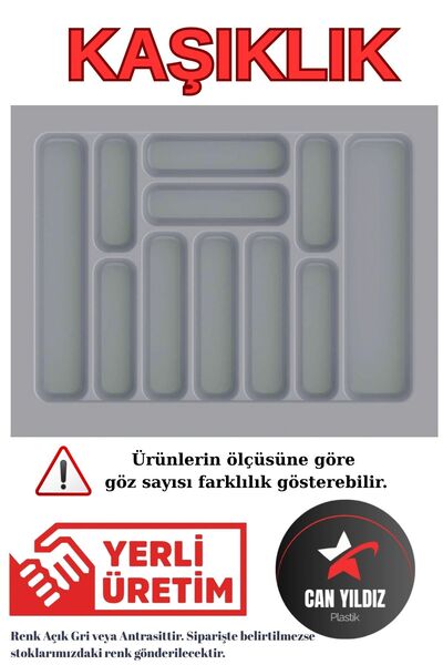 CAN YILDIZ PLASTİK Çekmece içi Düzenleyici Kaşıklık Mobilya Aksesuarları Kaşı...