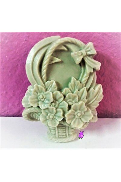 morlalem m 8cm Çiçek Sepeti Fiyonk Silikon Kalıp K-118, Kokulu Taş Sabun Alçı...