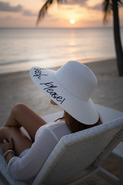 FASHION COCKTAIL Beach Please Plaj Sahil Lütfen Motto Yazılı Yazlık Tatil Den...