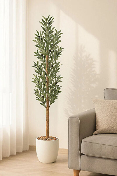 co arma شجرة زيتون اصطناعية بطول 160 سم محاكاة للزيتون الطبيعي