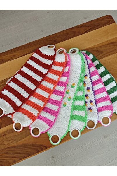 DH NATURAL منشفة حمام محبوكة يدويًا مع حلقات، هدية زواج، قطعة واحدة، الطول: 5...