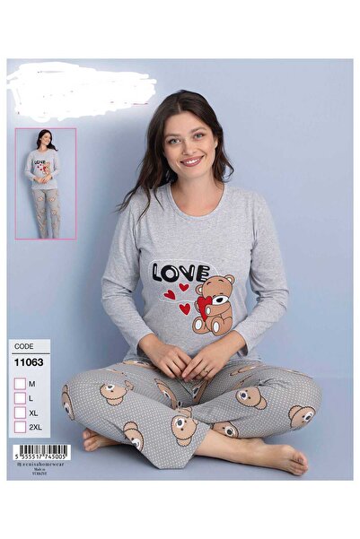 meynur moda Σετ Πιτζάμες Βαμβακερές Χτενές Ποιότητας