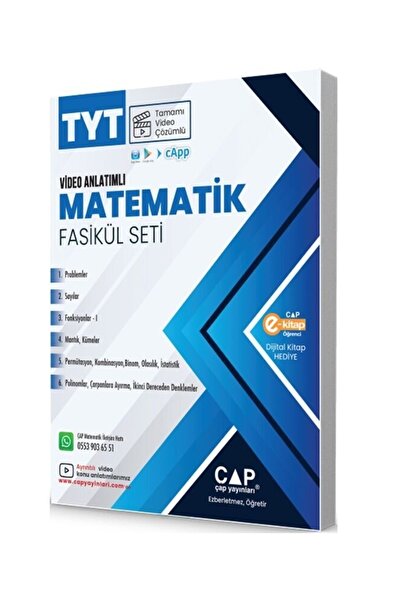 Çap Yayınları TYT Matematik Video Anlatımlı fasikül Seti
