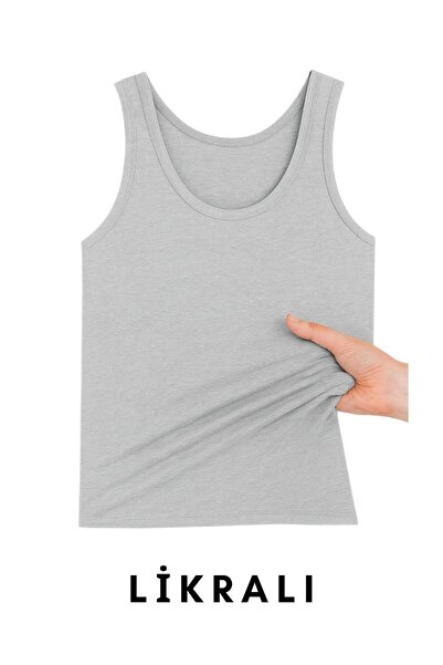 EXMOOR 6 Adet Askılı Erkek Gri Atlet Pamuklu