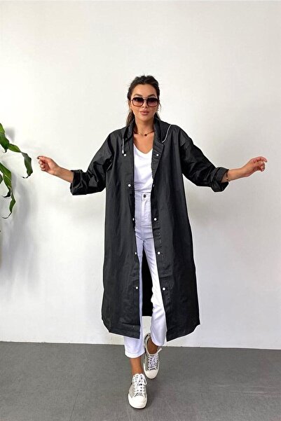 Bosile Γυναικείο ανδρικό αδιάβροχο με κουκούλα Eva Purple Αδιάβροχο με κουμπωτά