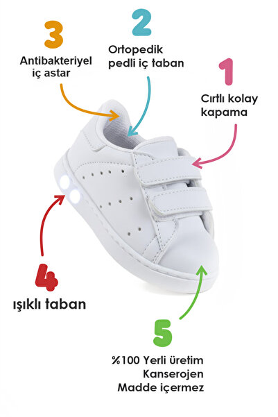 Süperland Ilk Adım Ayakkabısı Unisex Erkek Kız Bebek Ilk Adım Ayakkabısı Ortopedik Ilk Adım Ayakkabısı