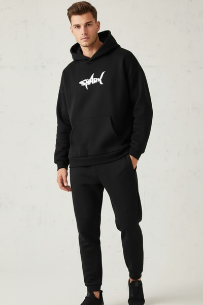 UNCİA OUTDOORS Unisex Oversize με κουκούλα και στάμπα