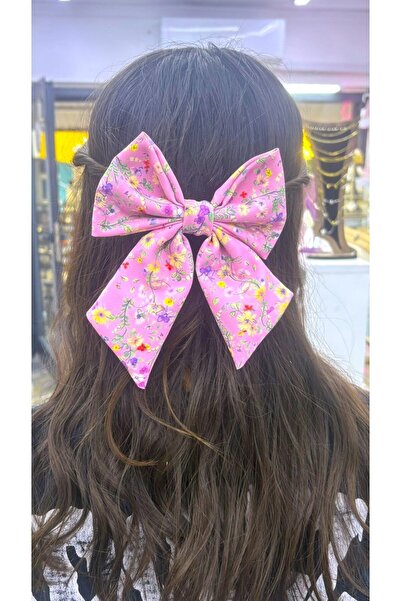 AresTokaAksesuar Țesătură creponată de lux cu flori, cataramă automată cu arc