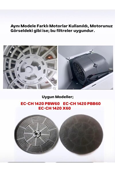 Eminçelik EMİNÇELİK DAVLUMBAZ KARBON FİLTRE  YENİ TİP MOTORA  UYGUN EC-CH1420...
