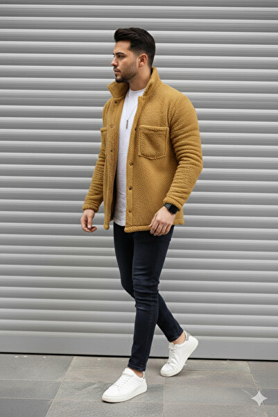 İnsane Minds Унисекс плюшено яке с джобове и копчета с детайли