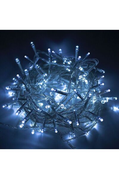 LEDREYON 10 Metre 100 Ledli Dekoratif Ip Led Işık Süs Aydınlatma Fişli Beyaz Işık