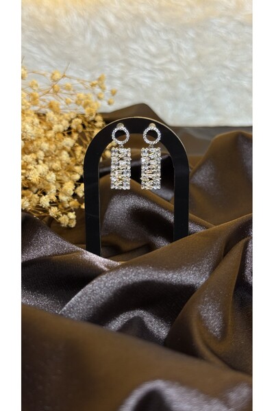 XUPİNGS JEWELRY Xuping 14K Baget Taşlı Kadın Küpe Kararmaz Kadın Takı Xuping Küpe