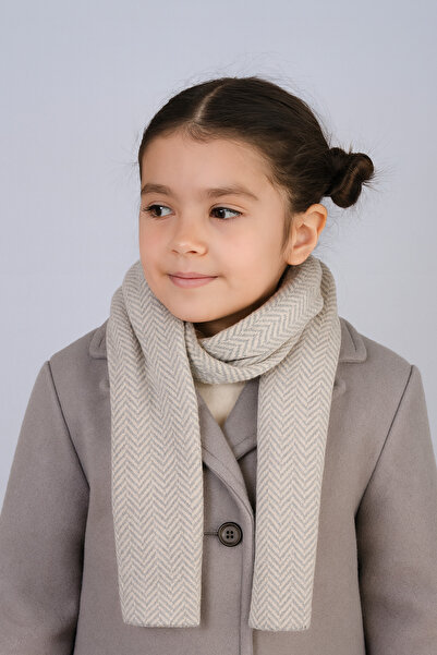 Sebir Moda Herringbone Patterned Knitwear Children's Scarf (Age 5-10, 30X140Cm)