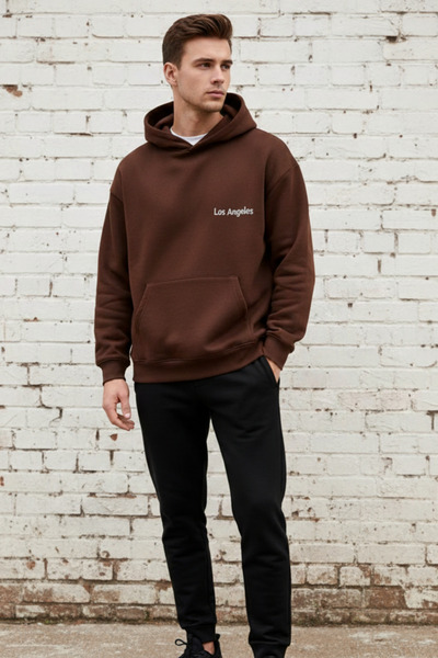 UNCİA OUTDOORS Unisex φούτερ με στάμπα oversize με κουκούλα