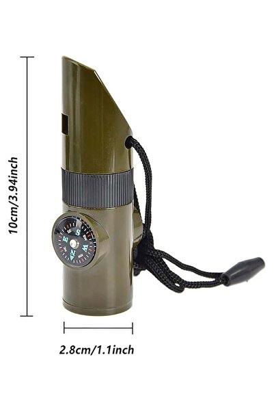 ARGEUS Багатофункціональний свисток з ліхтариком, градуйованим компасом та зб...